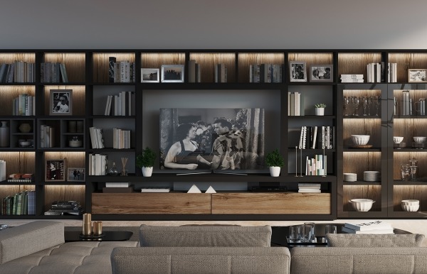 Librería mueble Tv Qubic 2.0 modelo 25 de Piñero y Cabrero