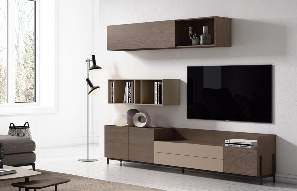 Composición mueble tv + módulo colgado CL11 de...