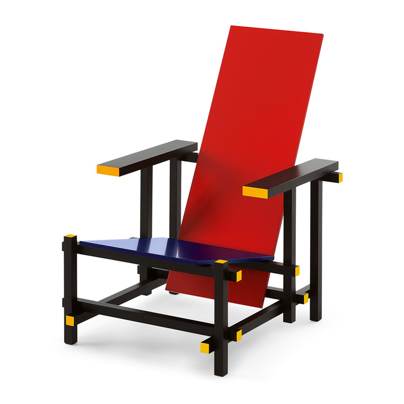 La silla Roja y Azul de Gerrit Thomas Rietveld, considerada la primera butaca moderna